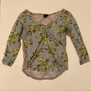 Rue21 Lace Back Henley Top